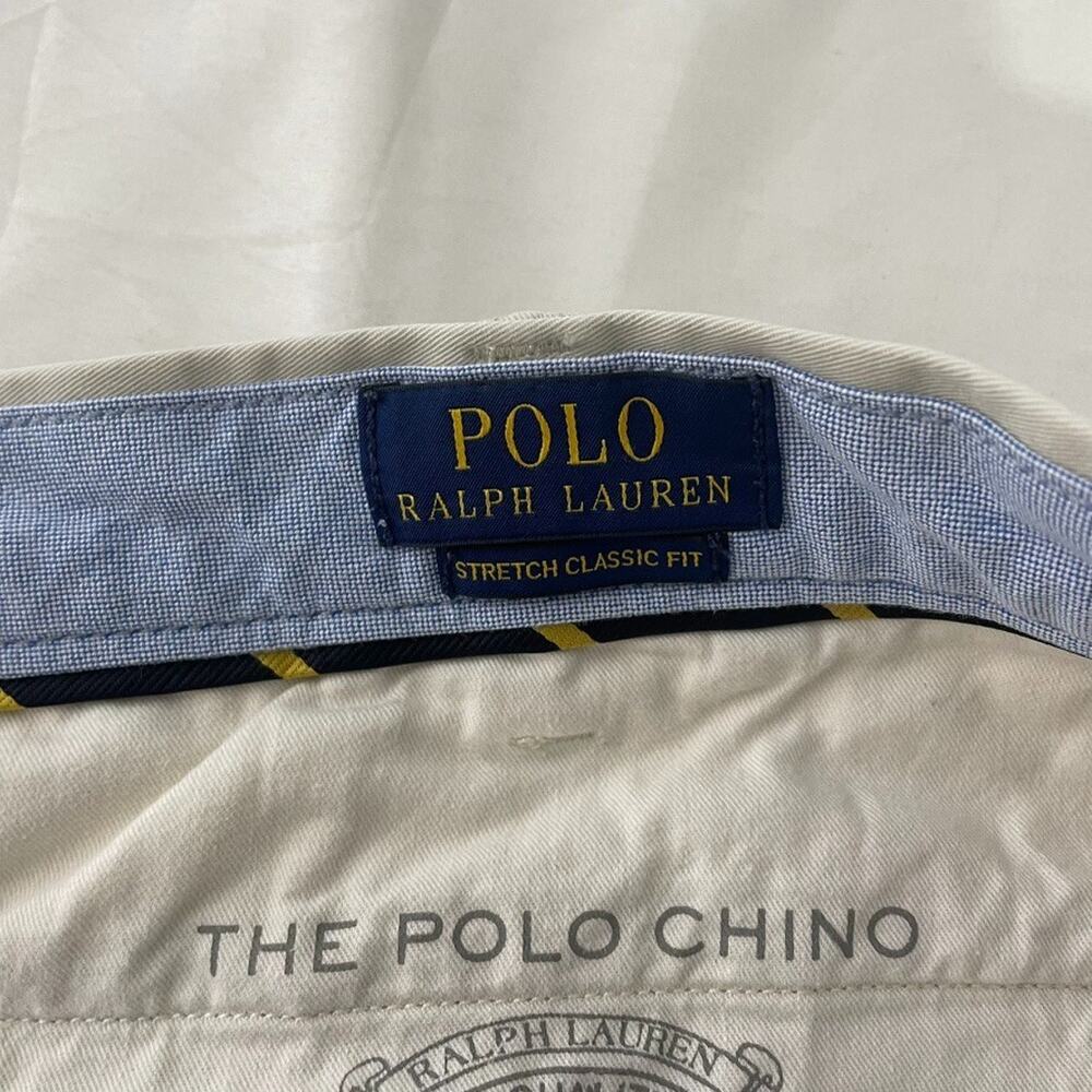 Polo Ralph Lauren Chino Shorts 42 Mens Beige Stretch Classic Fit Casual 9”